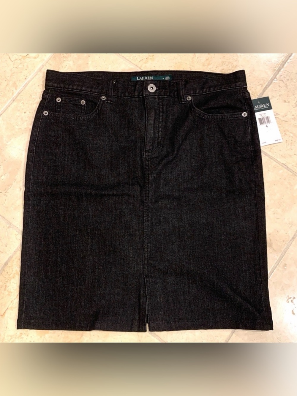 RALPH LAUREN Polo Women's Denim Mini Skirt Size 4 New With Tags